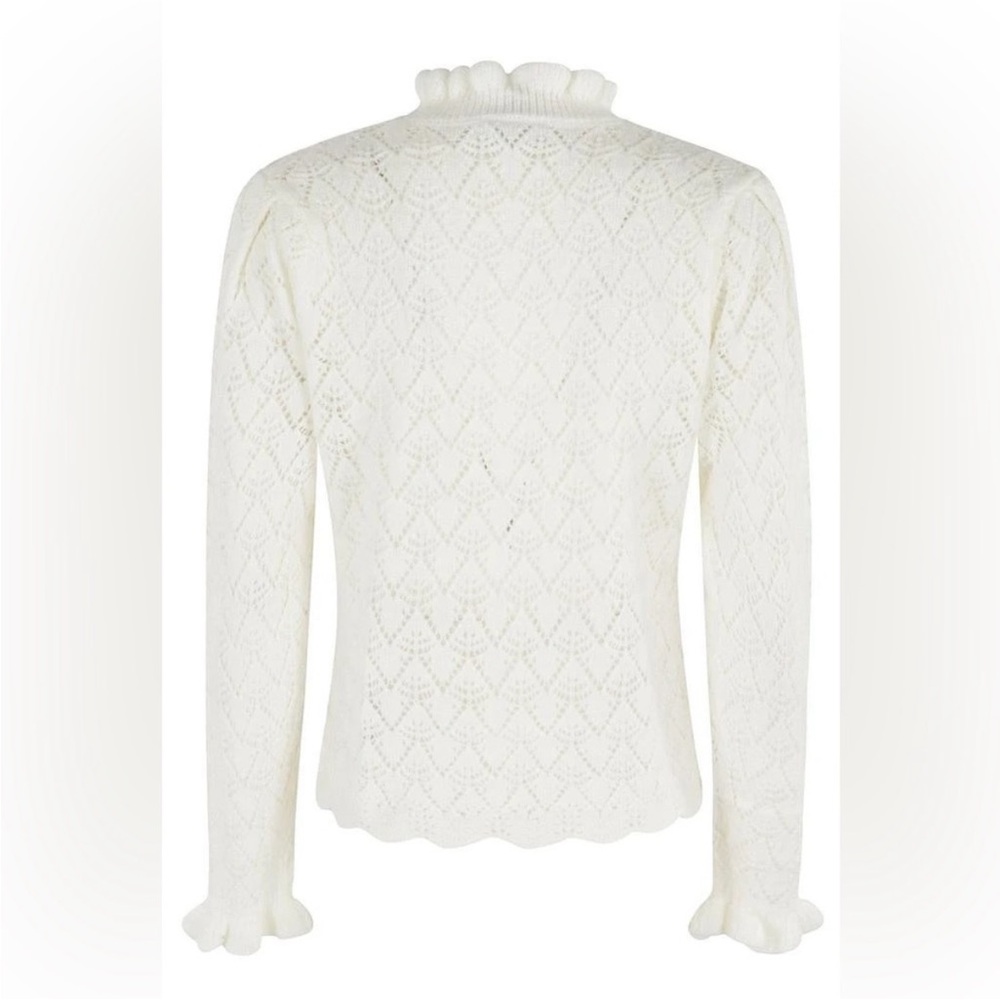 Farm Rio Lace Stitch Ruffles Knit Sweater
- Off-White - Picture 12 of 13
